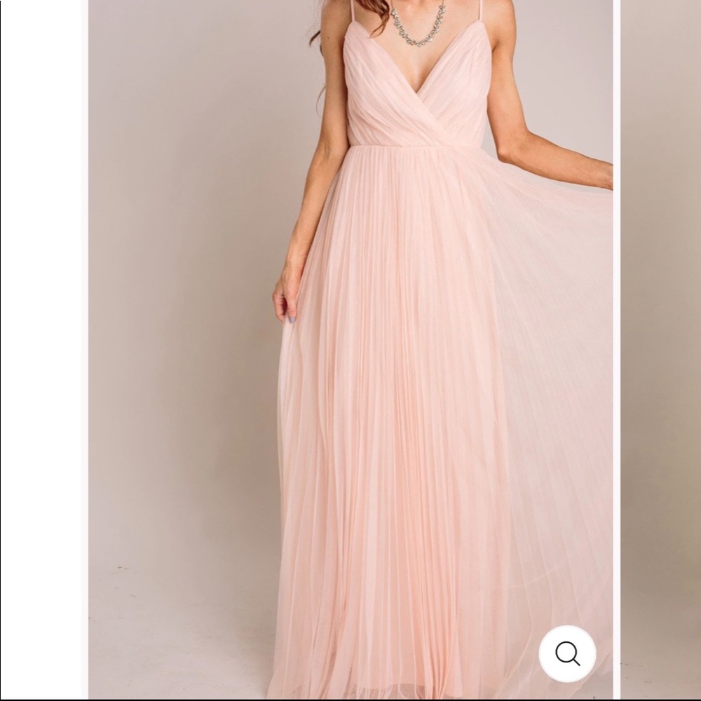 New Morning Lavender Scarlett Tulle Pleated Maxi Dress - Picture 2 of 6